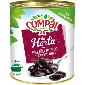 Feijão Preto Lata Compal 845g