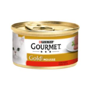 Comida Húmida Gato Gold Mousse Vaca  Purina Gourmet 85g