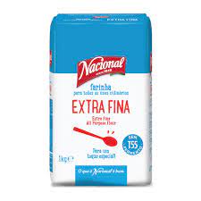 Farinha Extra Fina Sem Fermento T55 1Kg Nacional
