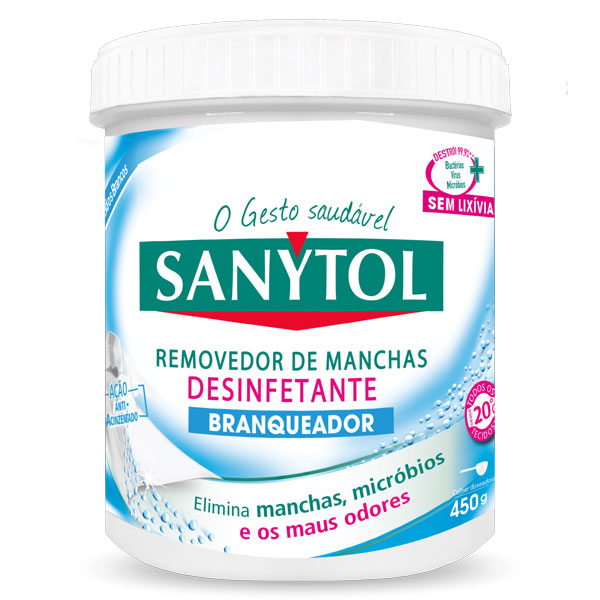 Tira Nódoas Pó Desinfetante Branqueador Sanytol 450g