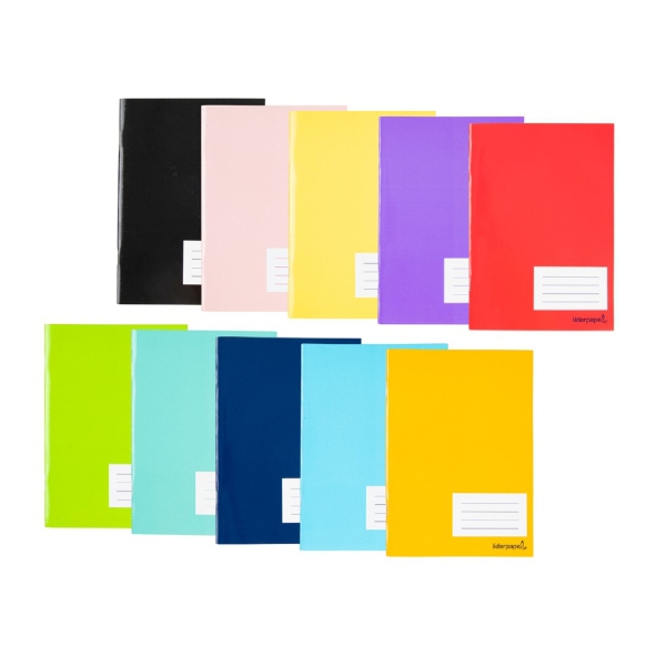 Caderno Agrafado Quadriculado Várias Cores A4 Liderpapel