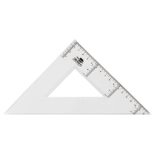 Esquadro Cristal Transparente 25cm Liderpapel