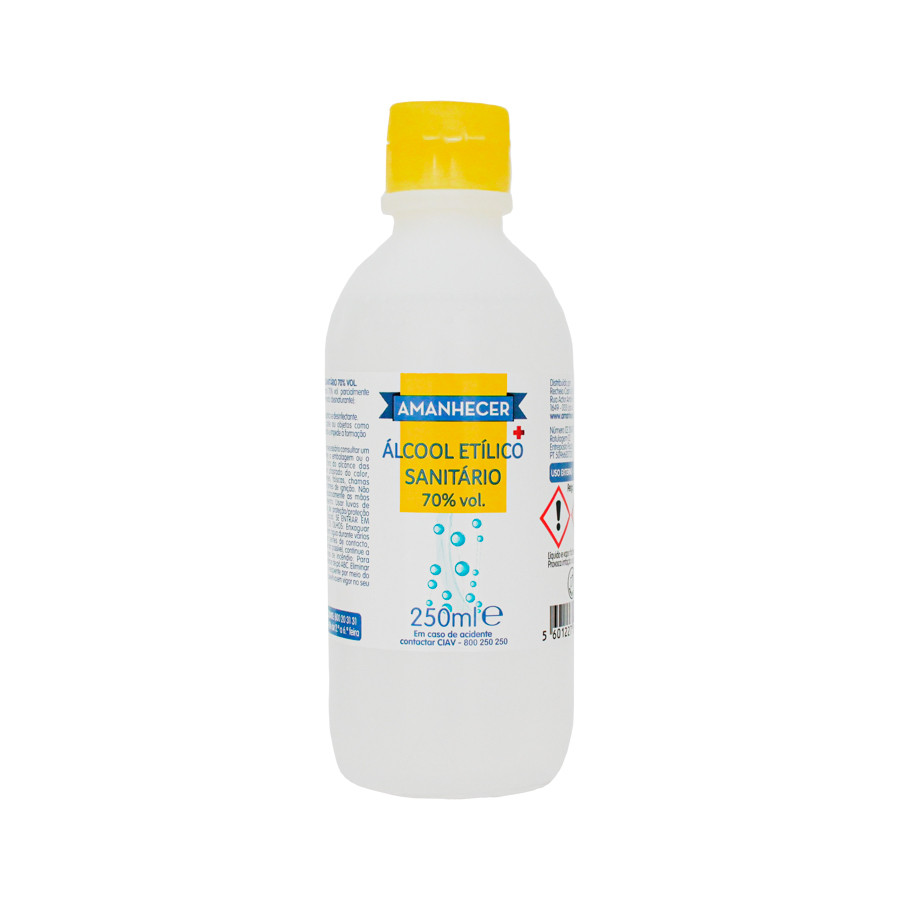 Álcool Etílico Sanitário 70% Amanhecer 250ml Álcool Etílico Sanitário 70% Amanhecer 250ml