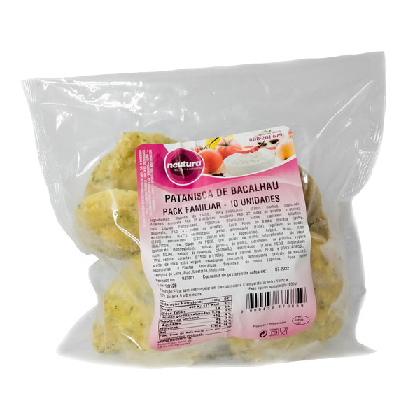 Patanisca Bacalhau Congelado Neutura saco 20un