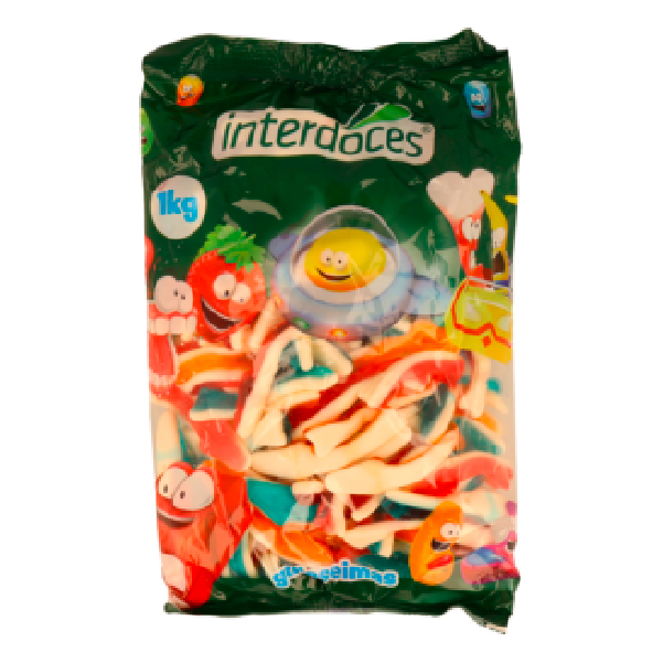 Gomas Tubarões 1kg Interdoces Gomas Tubarões 1kg Interdoces
