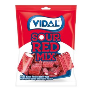 Gomas Sour Red Mix Vidal 100g até ti