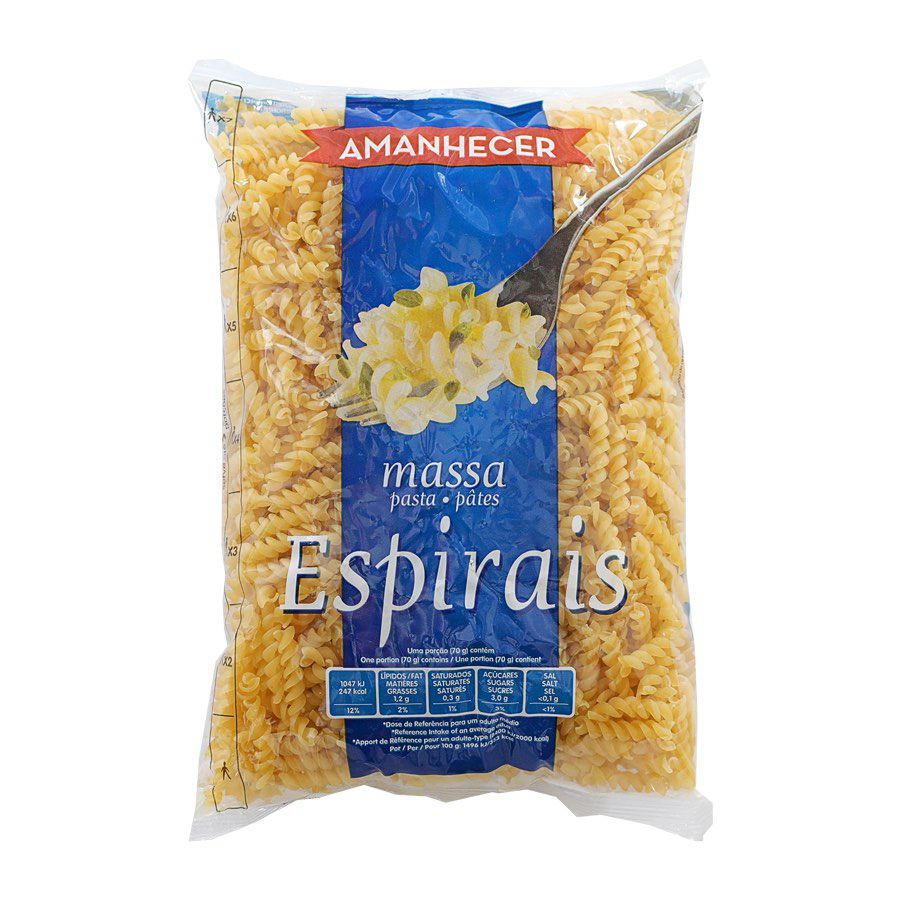 Massa Espirais 500g Amanhecer até ti Massa Espirais 500g Amanhecer até ti