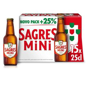 Cerveja Sagres Mini Pack 15x25cl até ti