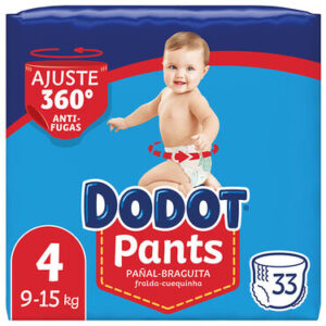 Fraldas Pants T4 9-15Kg 33un Dodot até ti