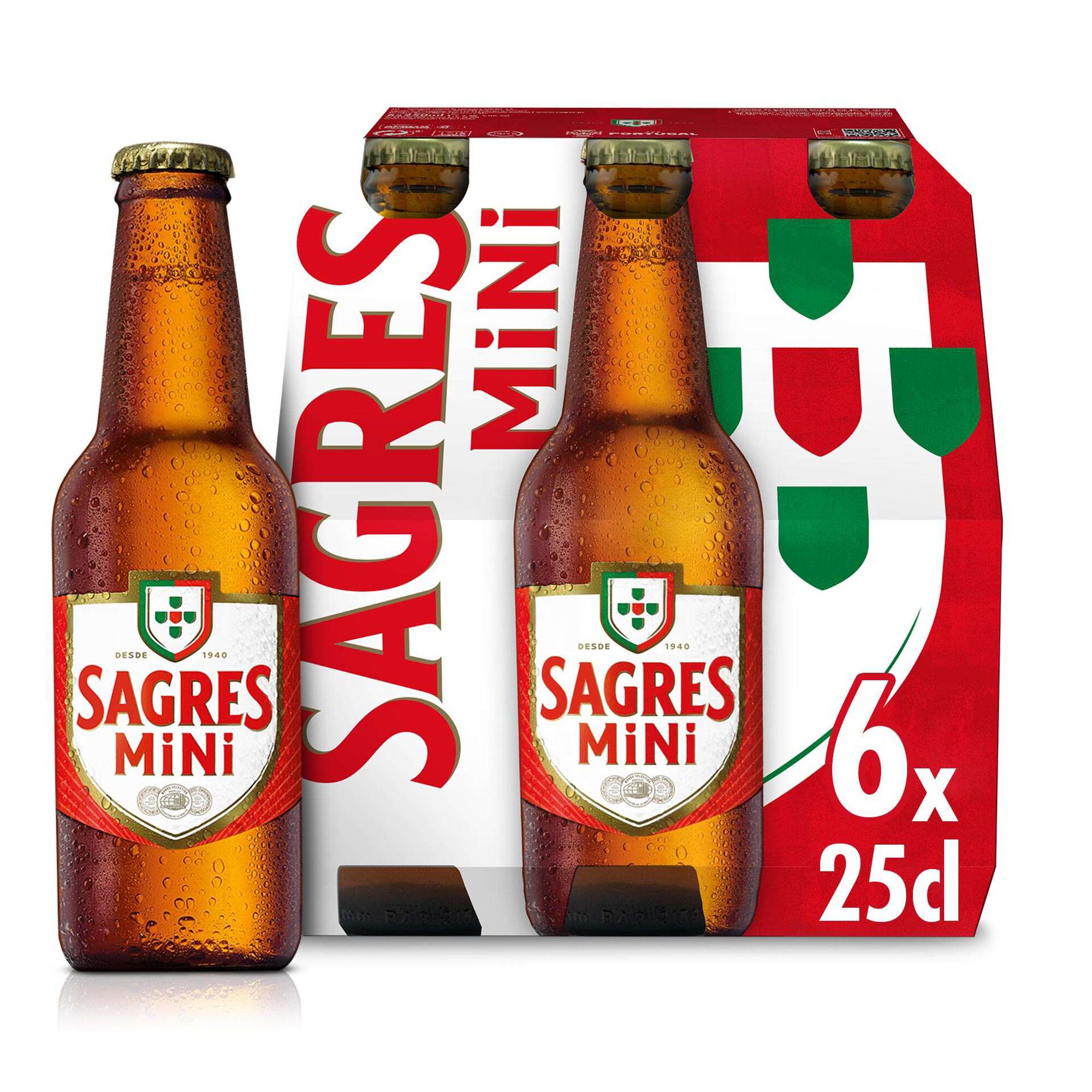 Cerveja sagres média (6*33cl)