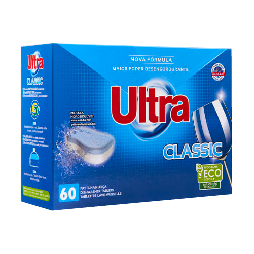 Pastilhas Máquina de Loiça Classic 60un Ultra Pro-1 Pastilhas Máquina de Loiça Classic 60un Ultra Pro