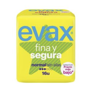Pensos Higiénicos Fina e Segura Normal sem Alas Evax 16un