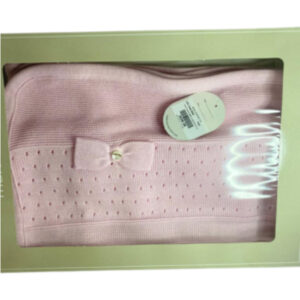 Manta de Malha para Bebé Rosa