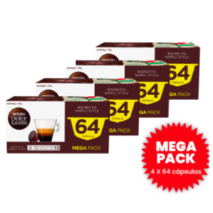 Café Ristreto Napoli Style Mega Pack 4 x 64 Cápsulas Dolce Gusto