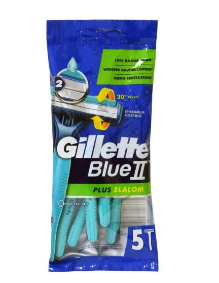 Lâmina Blue II Plus Slalom 5un Gillette Lâmina Blue II Plus Slalom 5un Gillette