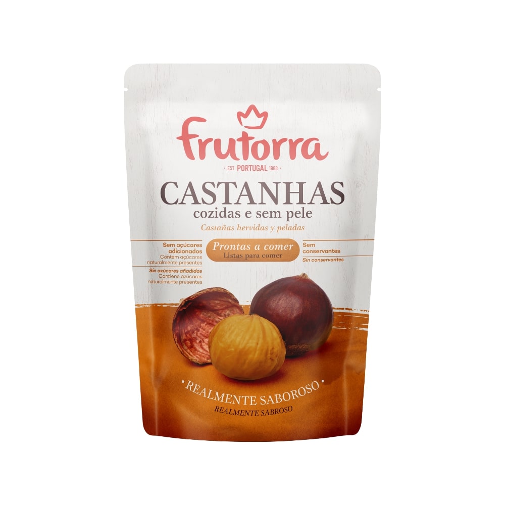Castanha Cozida Sem Pele 100g Frutorra Castanha Cozida Sem Pele 100g Frutorra