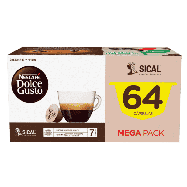 Cápsulas de Café Dolce Gusto Sical Mega Pack 64 Cápsulas Cápsulas de Café Dolce Gusto Sical Mega Pack 64 Cápsulas