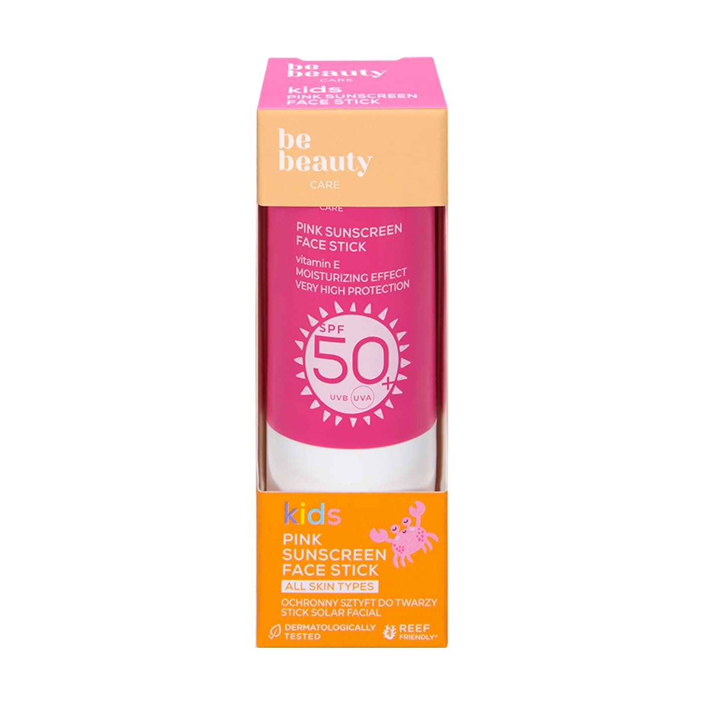 Protetor Solar Facial Stick Kids Rosa 12ml Be Beauty