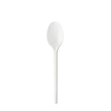 Colher Branca Reutilizável 100un GoodPlastic