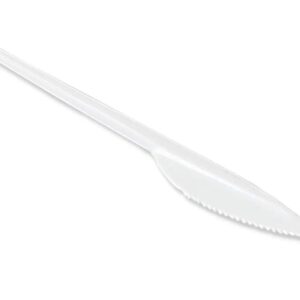 Faca Branca Reutilizável 100un GoodPlastic