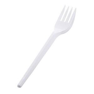 Garfo Branco Reutilizável 100un GoodPlastic