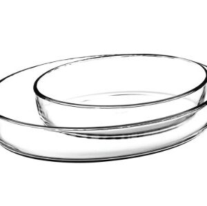 Conjunto 2un Tabuleiro de Vidro Oval