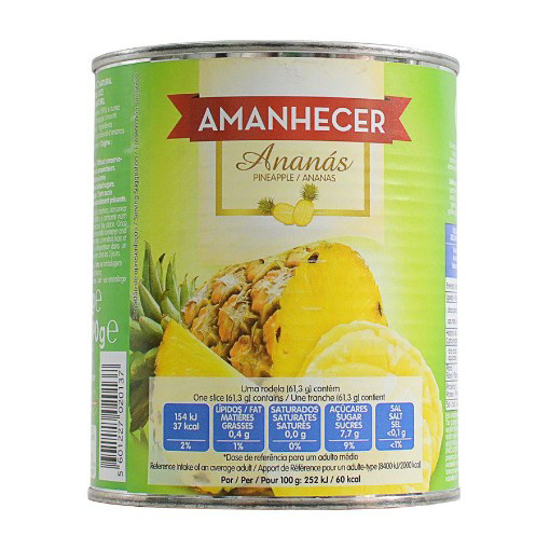 Ananás Rodelas 825g Amanhecer